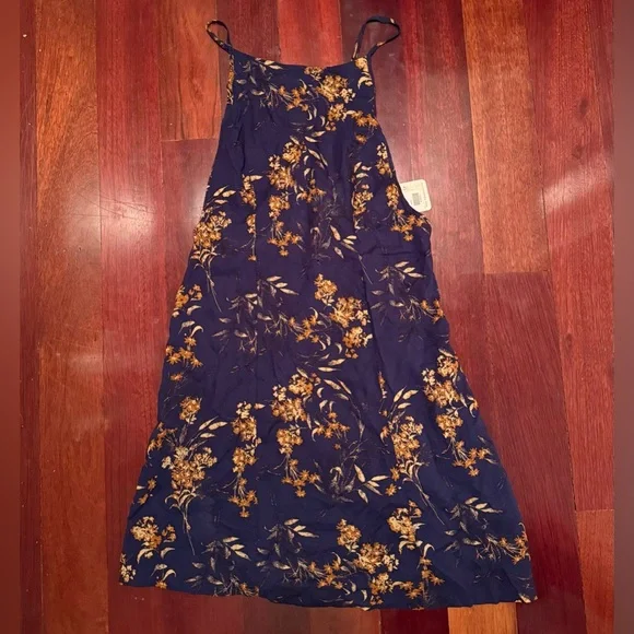 NWT free people floral navy blue mini dress - Picture 1 of 3